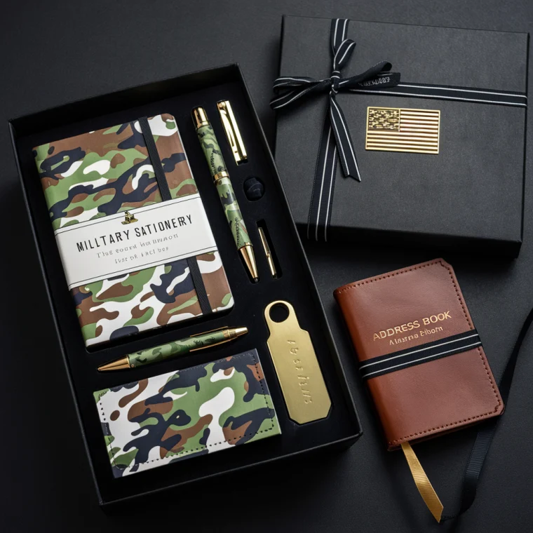 A beautifully packaged gift set of military stationery