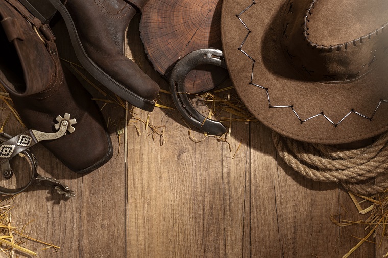 boots and hat in Western style