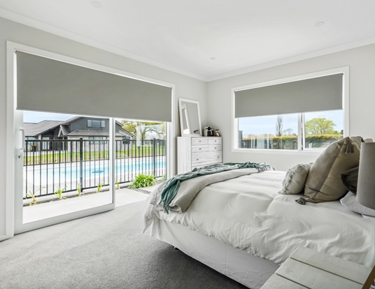 roller blinds in bedroom